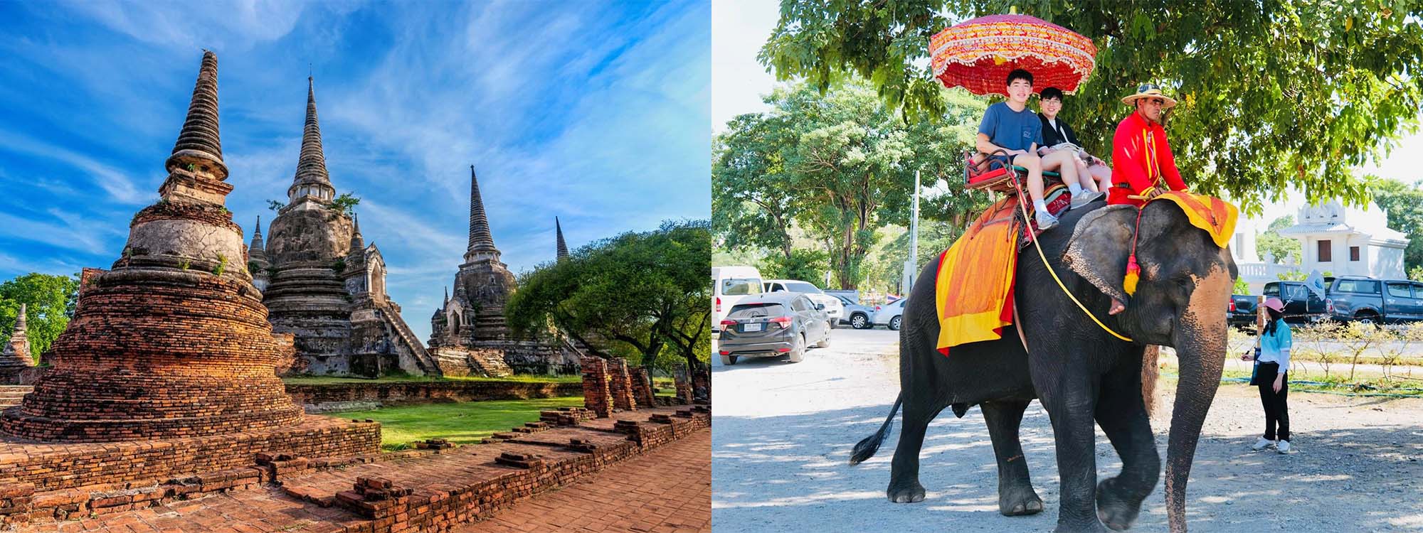 ทัวร์อยุธยา เที่ยวอยุธยา ทัวร์อยุธยา2569 วัดมหาธาตุ นั่งช้าง